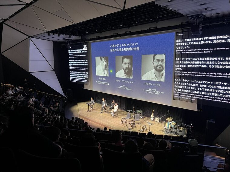 A Tokyo International Film Festival panel translated in the room